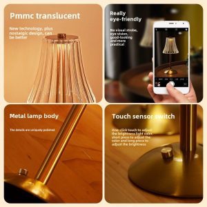 Golden Crystal Table Lamp - Image 6